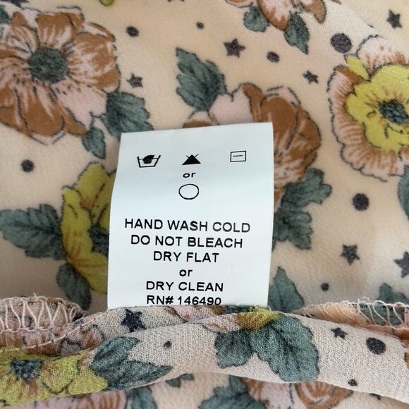 Boho picnic hippie flirty girly festival Cold mode floral Y2K tank top‎ sz large - Picture 11 of 12